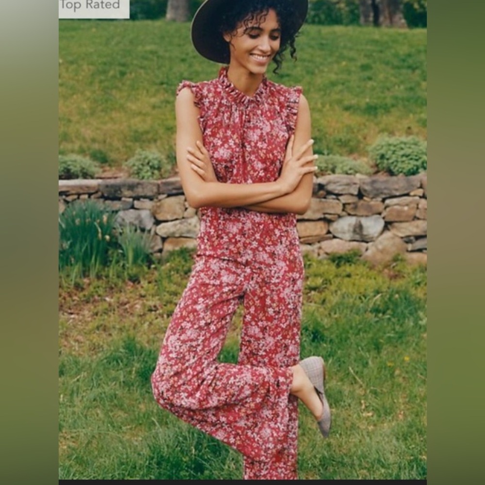 ALI & JAY Red Pink Floral Sleeveless Jumpsuit - Picture 2 of 11